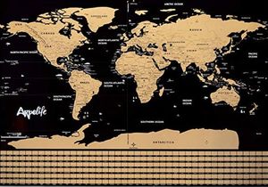 MAPA MUNDI PARA RASCAR – SCRATCH WORLD MAP (82X59) *. INCLUYE SET CON  PEGATINAS + LUPA + HERRAMIENTAS DE RAYADO.. ARPELIFE. 9789200299841  Llibrería Horitzons